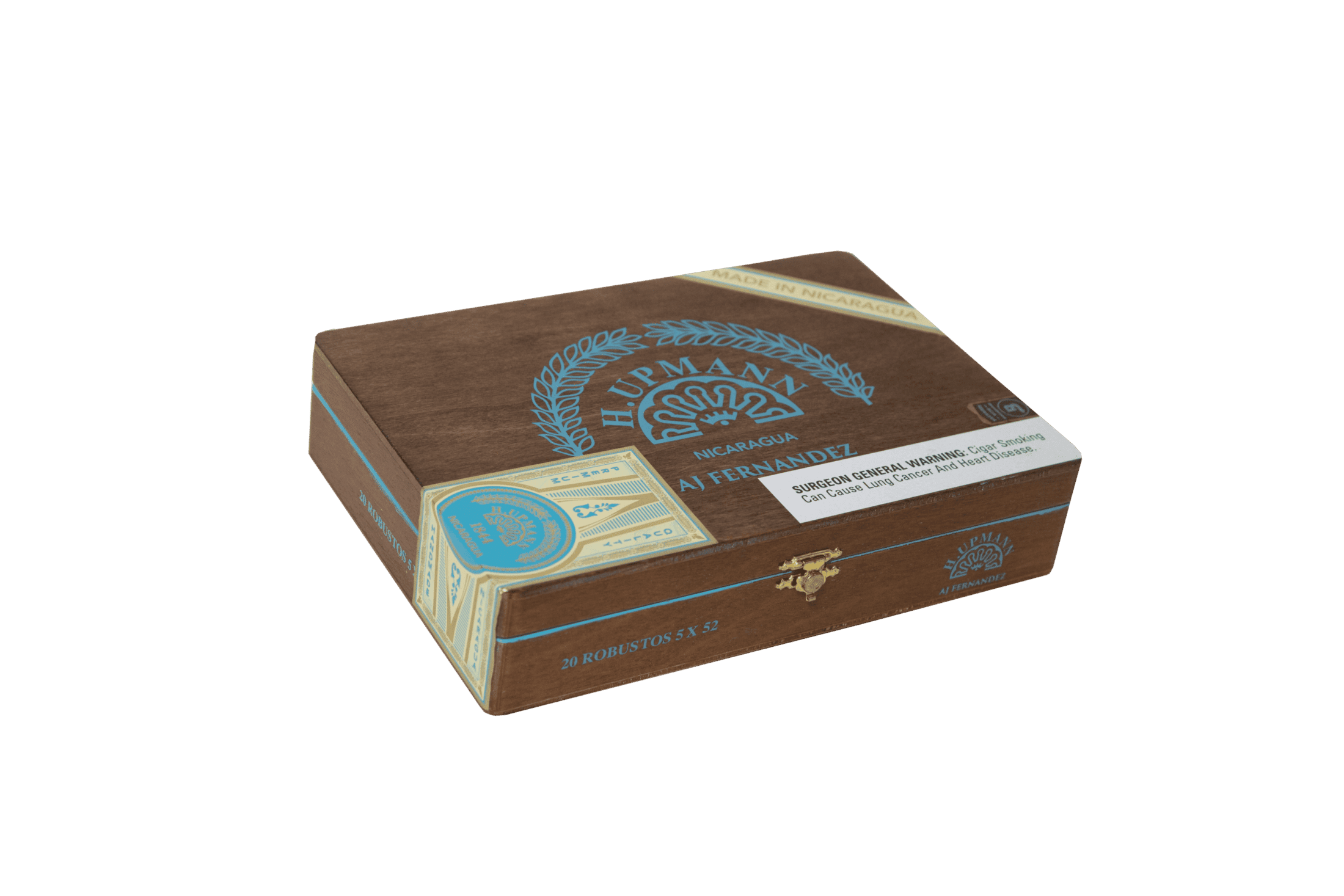 Closed box of 20 count H. Upmann by AJ Fernandez Robustos cigars
