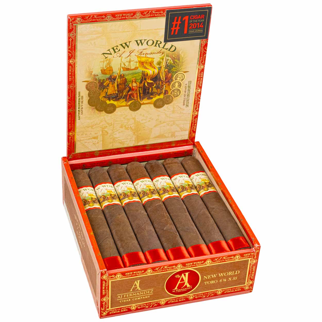 aj fernandez new world toro open box of cigars
