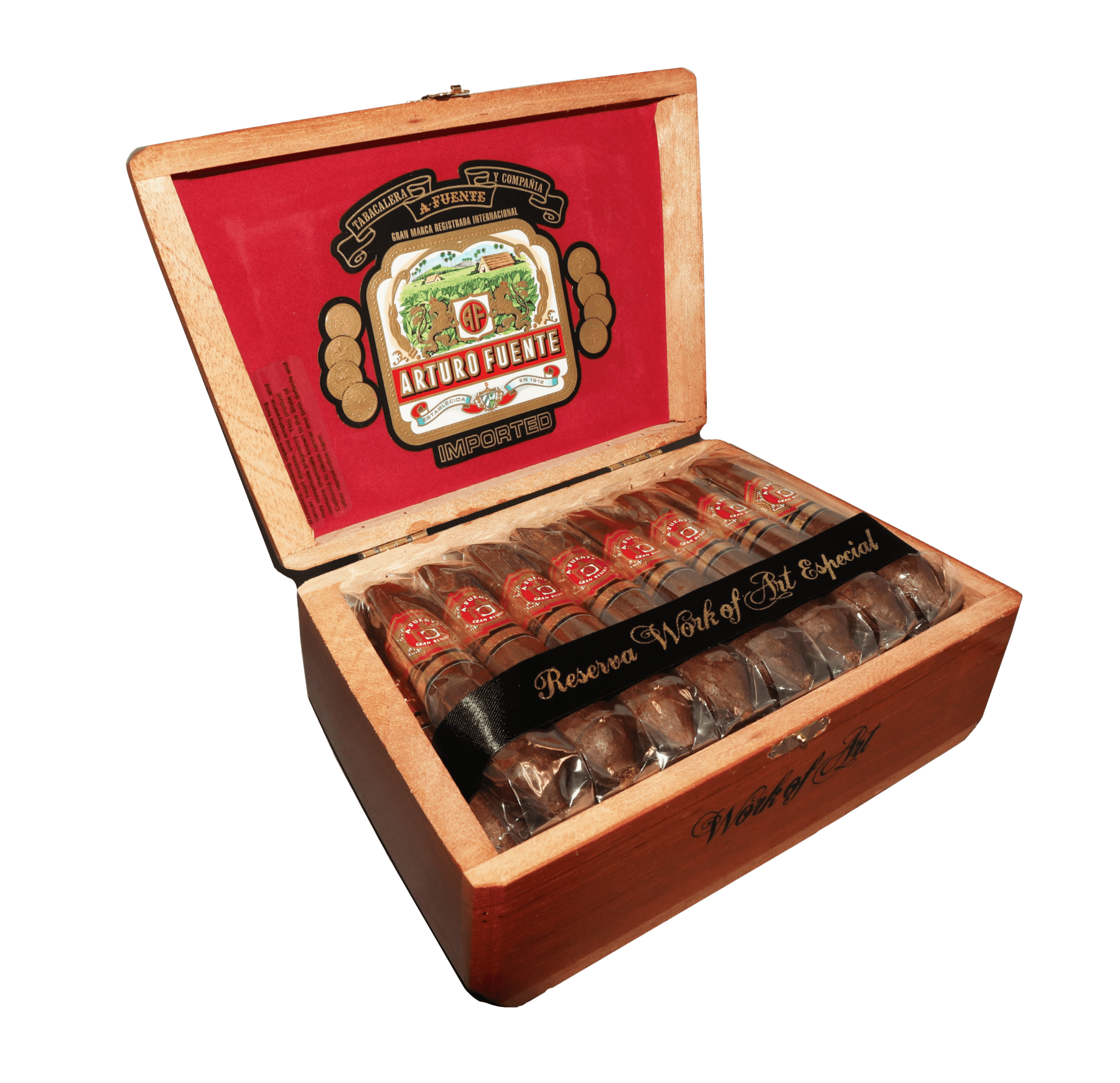 Arturo Fuente Work of Art Open Box of Natural Cigars with cameroon wrapper made in domincan republic