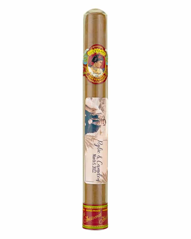 Personalized Cigar Tube Sticker with J.C. Newman Cigar Co. Cuesta-Rey Centenario Aristocrat