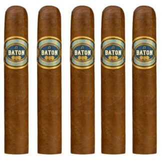 el baton robusto 5 pack cigars with sungrown wrappers made in nicargaua