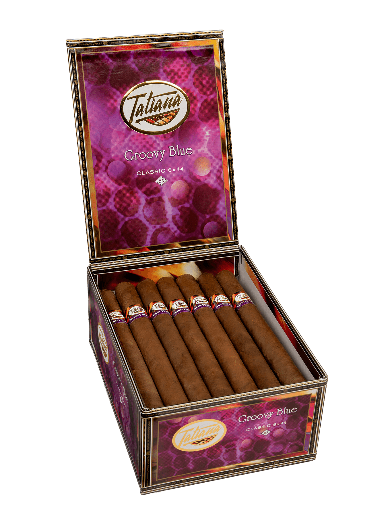 Tatiana Classic Groovy Blue Open Box of Cigarillos