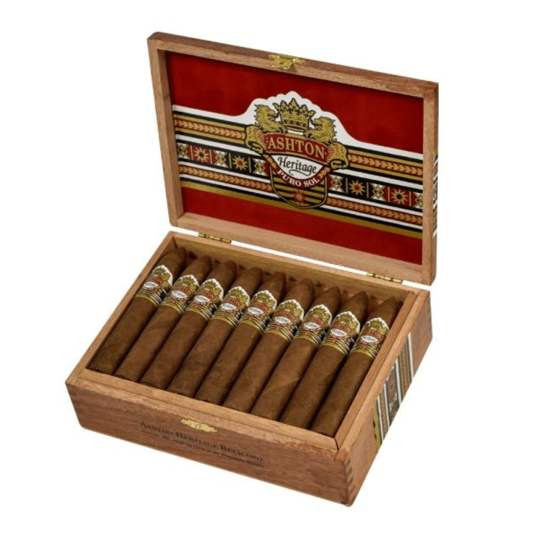 Ashton Heritage Puro Sol Belicoso #2 Open Box of Torpedo Cigars
