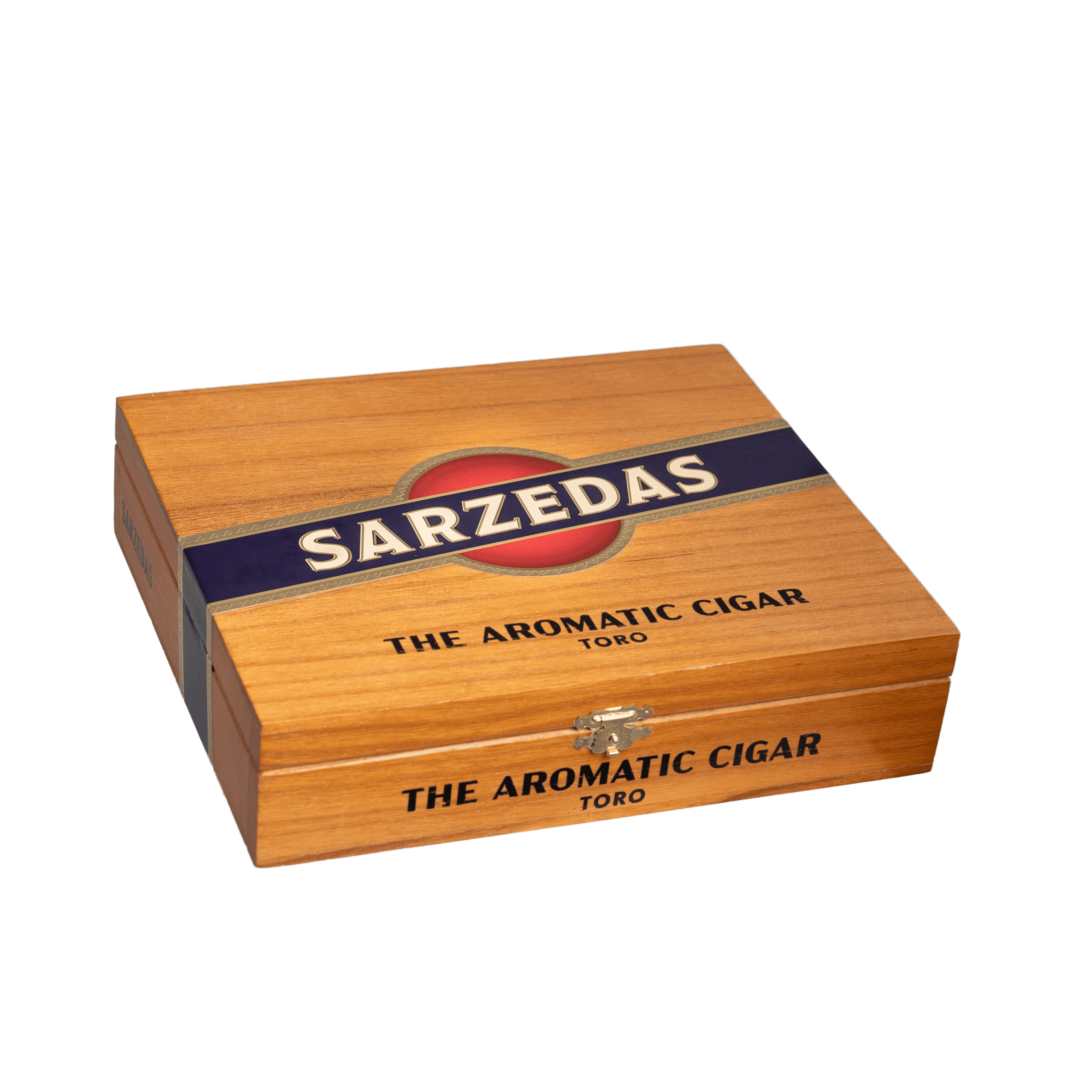 Personalized Custom closed Cigar box featuring a Sarzedas Toro cigars