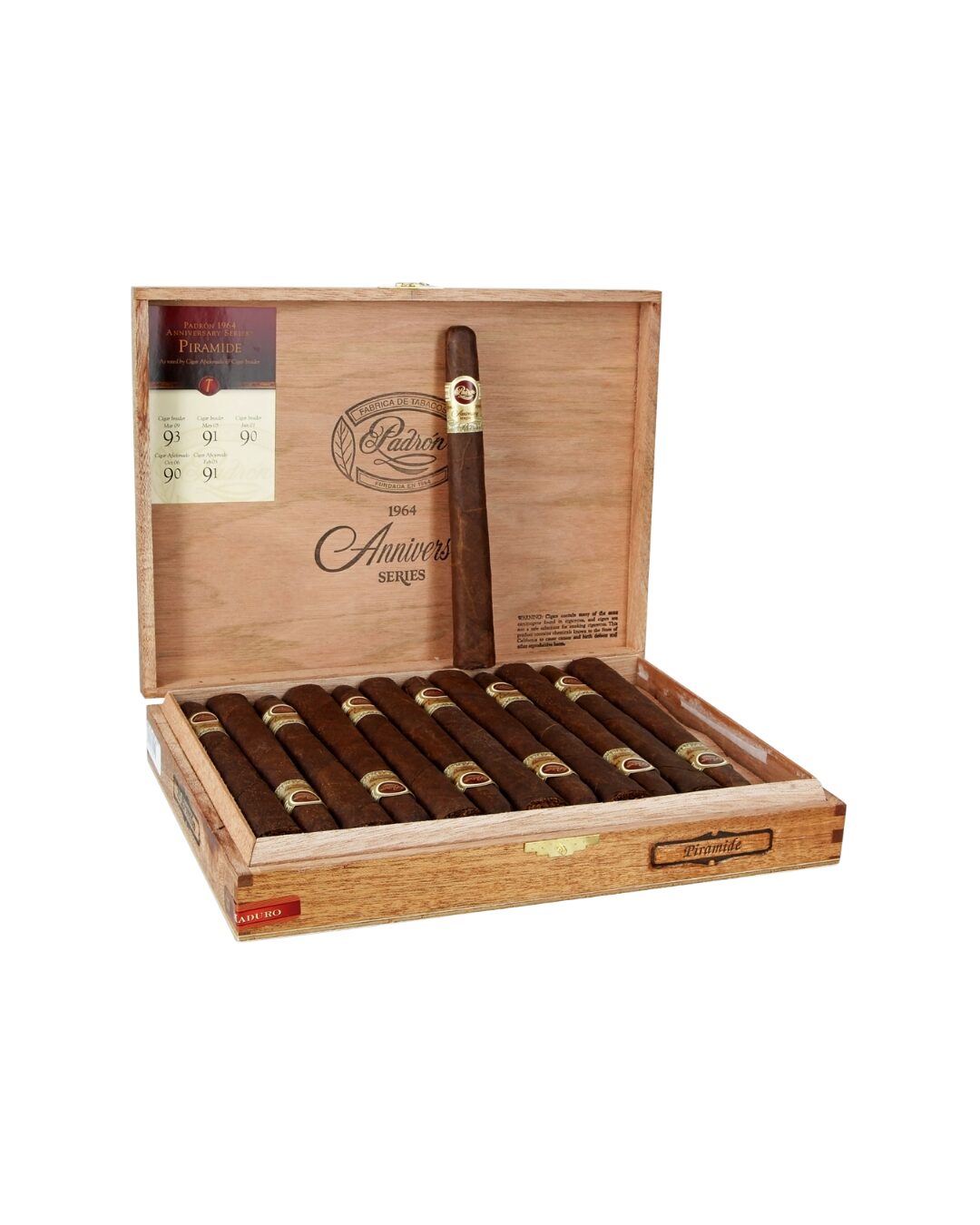 Open Box of Padron 1964 Anniversary Series Pyramide Maduro cigars