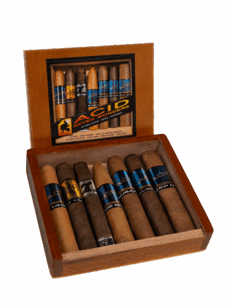 Acid Seven Wonders Cigar Sampler box open