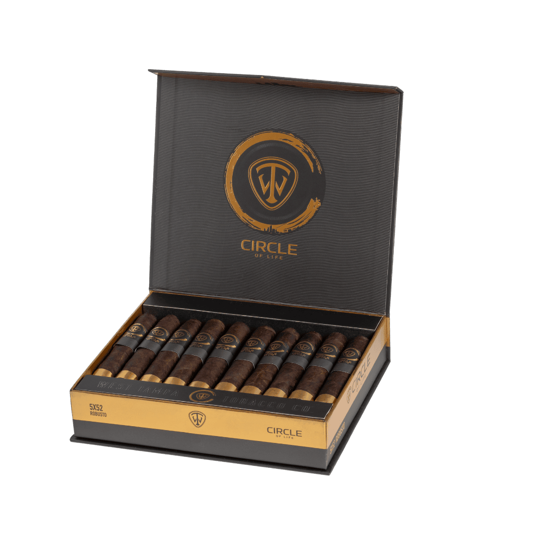 West Tampa Tobacco Company Circle of Life Robusto Open Box of 20 Cigars