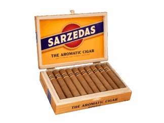 Sarzedas Robusto Closed cigar Box with The Aromatic Cigar Corona Label 10 cigars