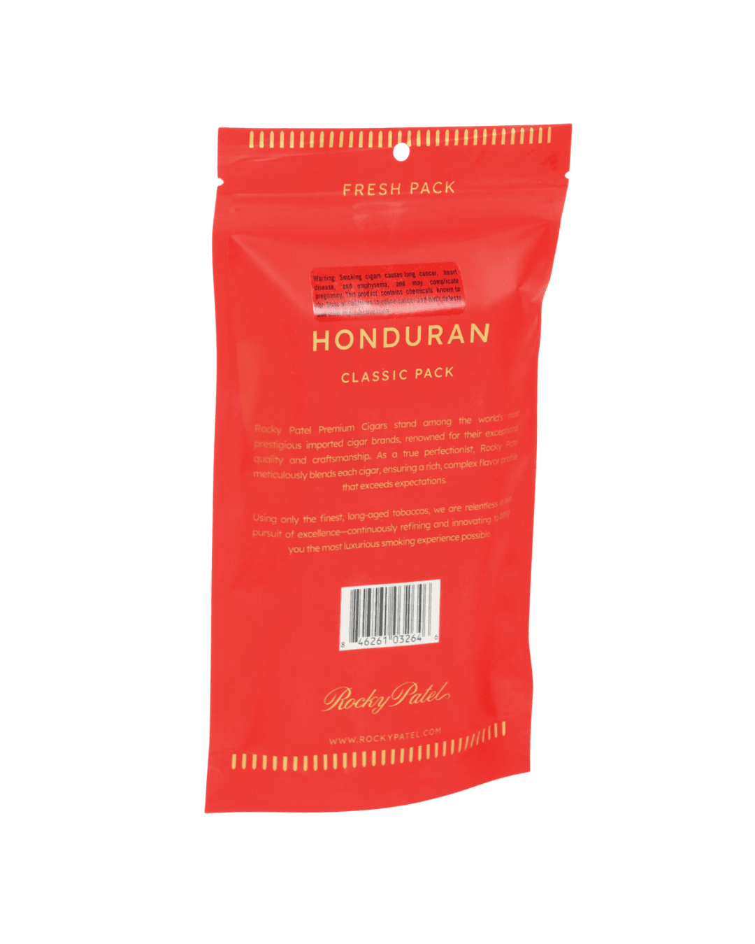 Rocky Patel Honduran Classic four cigar Sampler honduran classic cigar pack pictured from the back